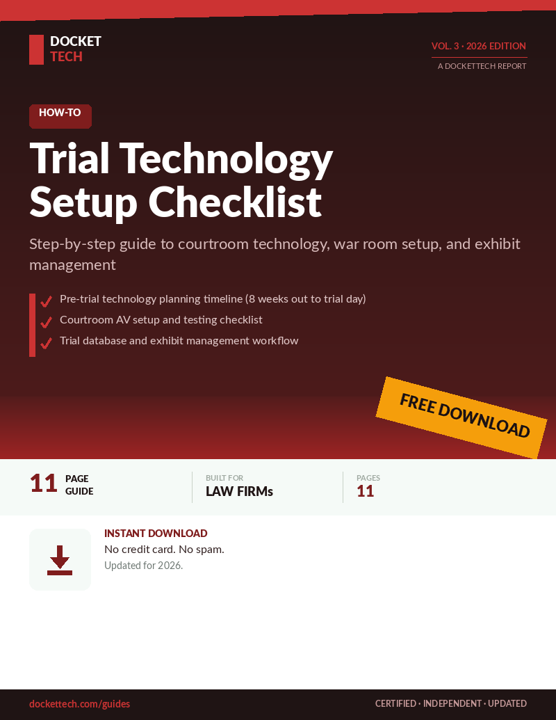 Trial Technology Setup Checklist — free guide cover